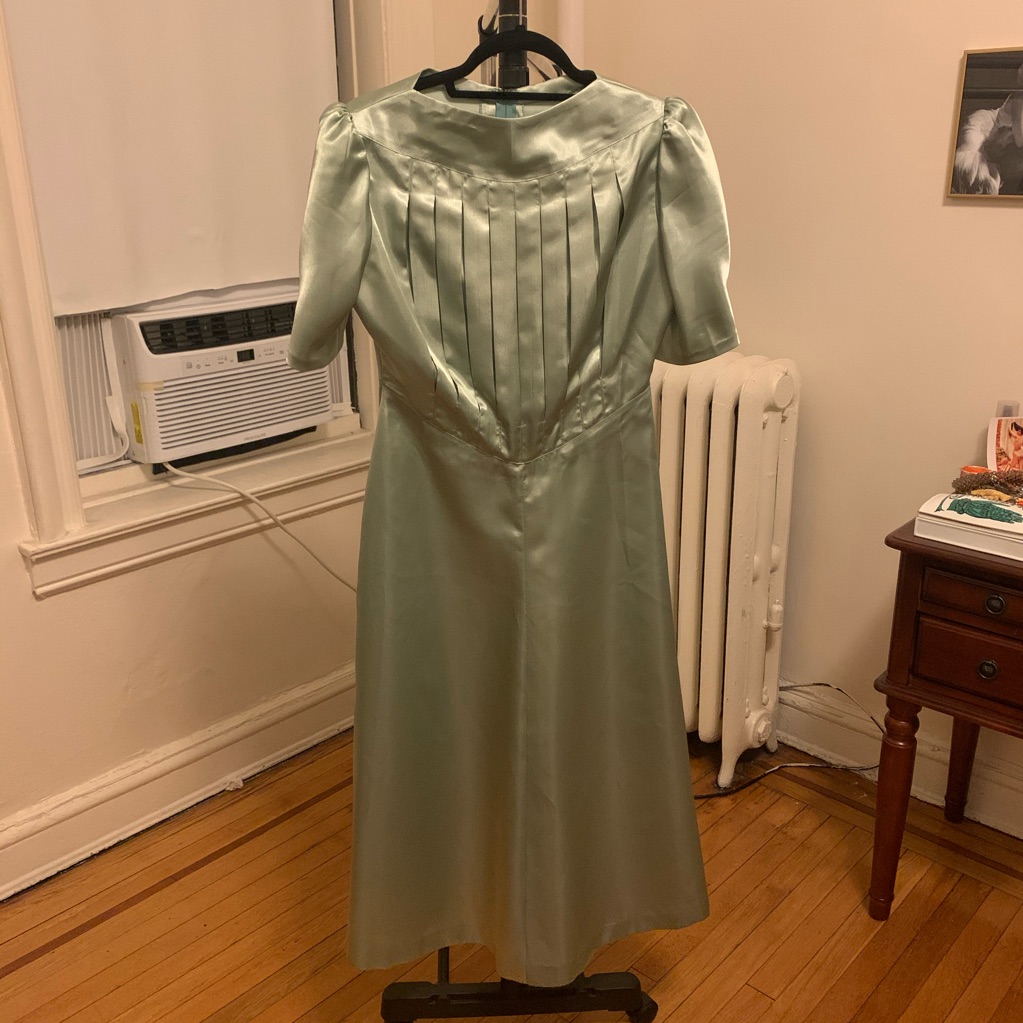 CustomMade Celadon Green 1930s Style Dress